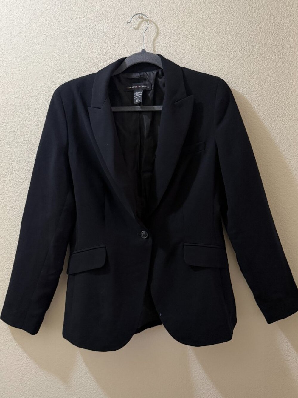 New York & Company Black Single Button Career Blazer